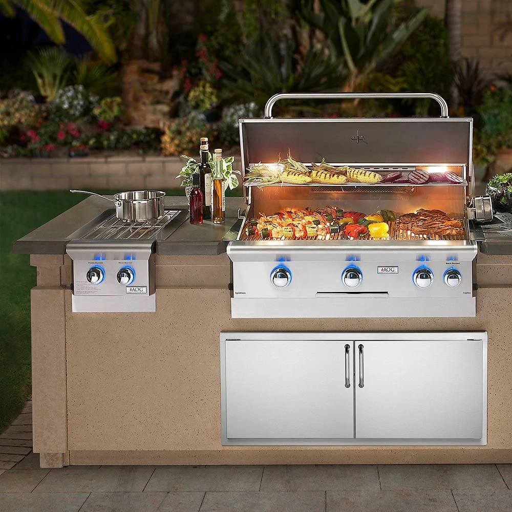 American Outdoor Grill Built-In Double Side Burner 2 American Outdoor Grill Built-In Double Side Burner - Image 2