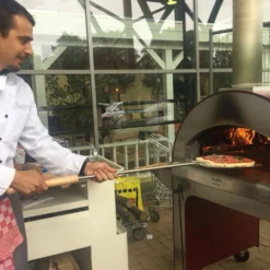 Alfa FX4PIZ-LRAM 4 Pizze 31-Inch Wood-Fired Pizza Oven On Base -Kitchen Grill Shop 4 pizze ls 2 red