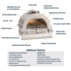 Fire Magic Stainless Steel Built-In Gas Pizza Oven, 30-Inch -Kitchen Grill Shop 5600 d 06 22