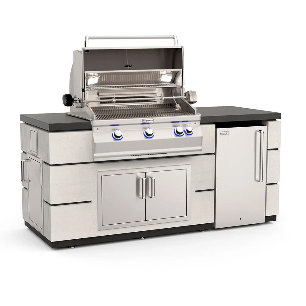 Fire Magic 77-Inch Outdoor Kitchen Island With 30-Inch Aurora Gas Grill, Refrigerator And Doors 5 Fire Magic 77-Inch Outdoor Kitchen Island With 30-Inch Aurora Gas Grill, Refrigerator And Doors - Image 5