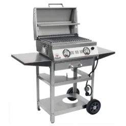 Solaire AA23AGC AllAbout Double Burner Table Top Infrared Grill On Cart -Kitchen Grill Shop aa23a gc a 02 20 1
