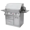Solaire AGBQ-30 30-Inch Deluxe Freestanding Grill On 3-Drawer Cart With Rotisserie