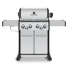 Broil King BR-S490 Baron S490 Pro Stainless Steel Infrared 4-Burner Gas Grill With Rotisserie And Side Burner, 57-Inches