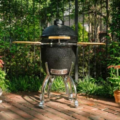 Coyote Asado Stand With Side Shelves (C1CHCS-CT) -Kitchen Grill Shop c1chcs ct d 07 21