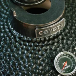 Coyote Ceramic Asado Smoker With Wheeled Stand & Side Shelves (C1CHCS-FS) -Kitchen Grill Shop c1chcs fs e 07 21