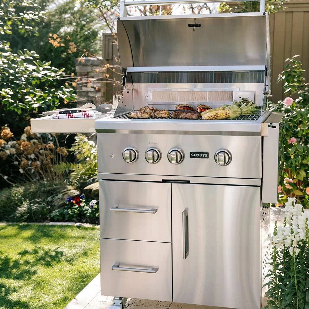Coyote S-Series Stainless Steel Freestanding Gas Grill With Infrared Sear Burner & Rotisserie, 30-Inch (C2SL30-CT) 4 Coyote S-Series Stainless Steel Freestanding Gas Grill With Infrared Sear Burner & Rotisserie, 30-Inch (C2SL30-CT) - Image 4