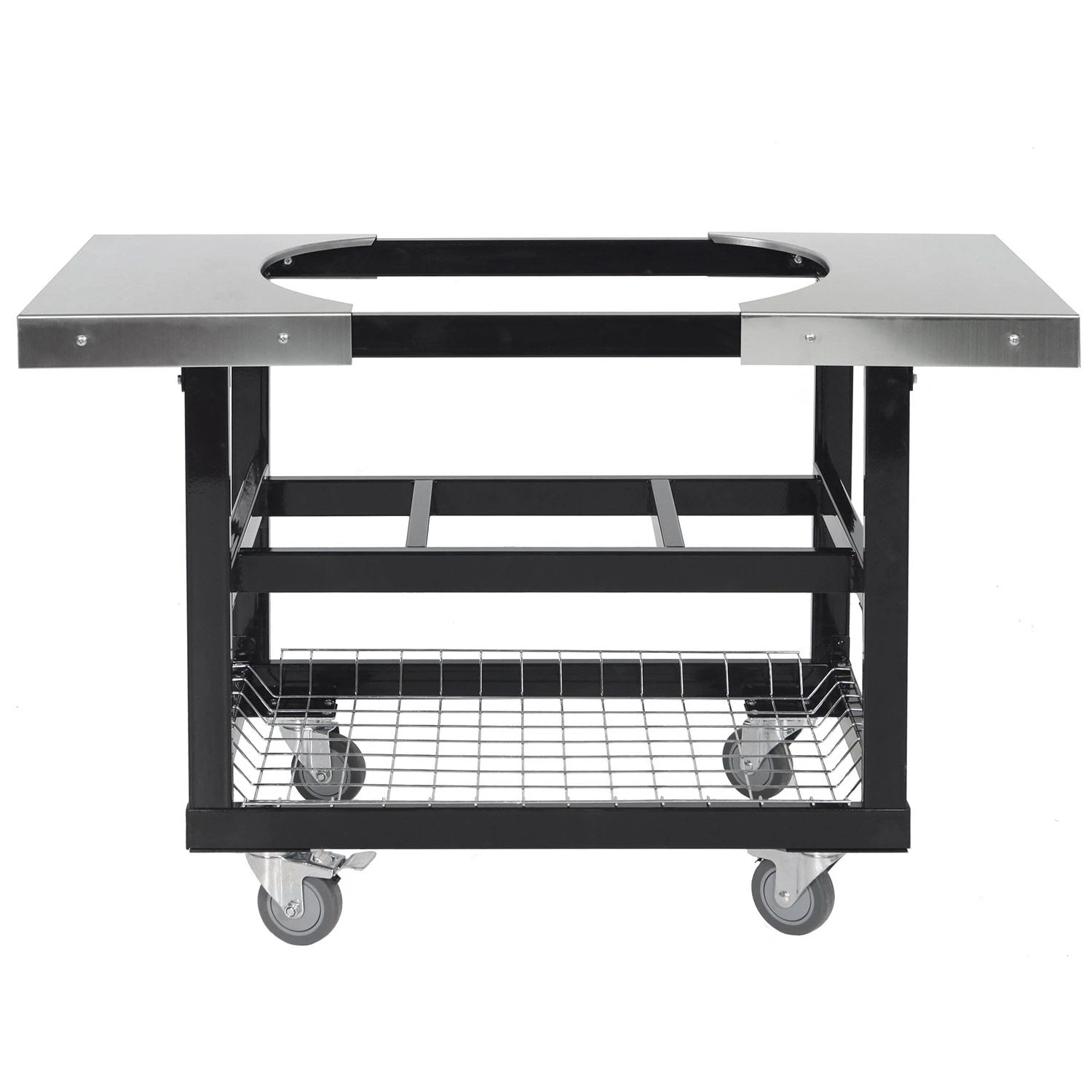 Primo Cart With Stainless Steel Side Shelves For Oval LG 300 & Oval XL 400 1 Primo Cart With Stainless Steel Side Shelves For Oval LG 300 & Oval XL 400