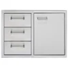 Delta Heat DHDD303-B Door 3-Drawer Combo, 30x20.75-Inch