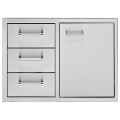 Delta Heat DHDD363-B Door 3-Drawer Combo, 36x20.75-Inch
