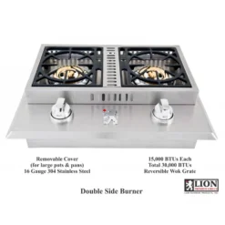 Lion L-DSB Double Side Burner, 26.75-Inches -Kitchen Grill Shop double side burner c 03 20 1