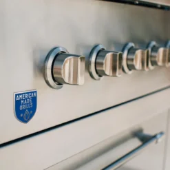 American Made Grills AMG-ENC36 Encore 36-Inch Built-In Dual Fuel Wood And Gas Grill With Infrared Searing Burner And Rotisserie Kit -Kitchen Grill Shop enc36 c 04 21