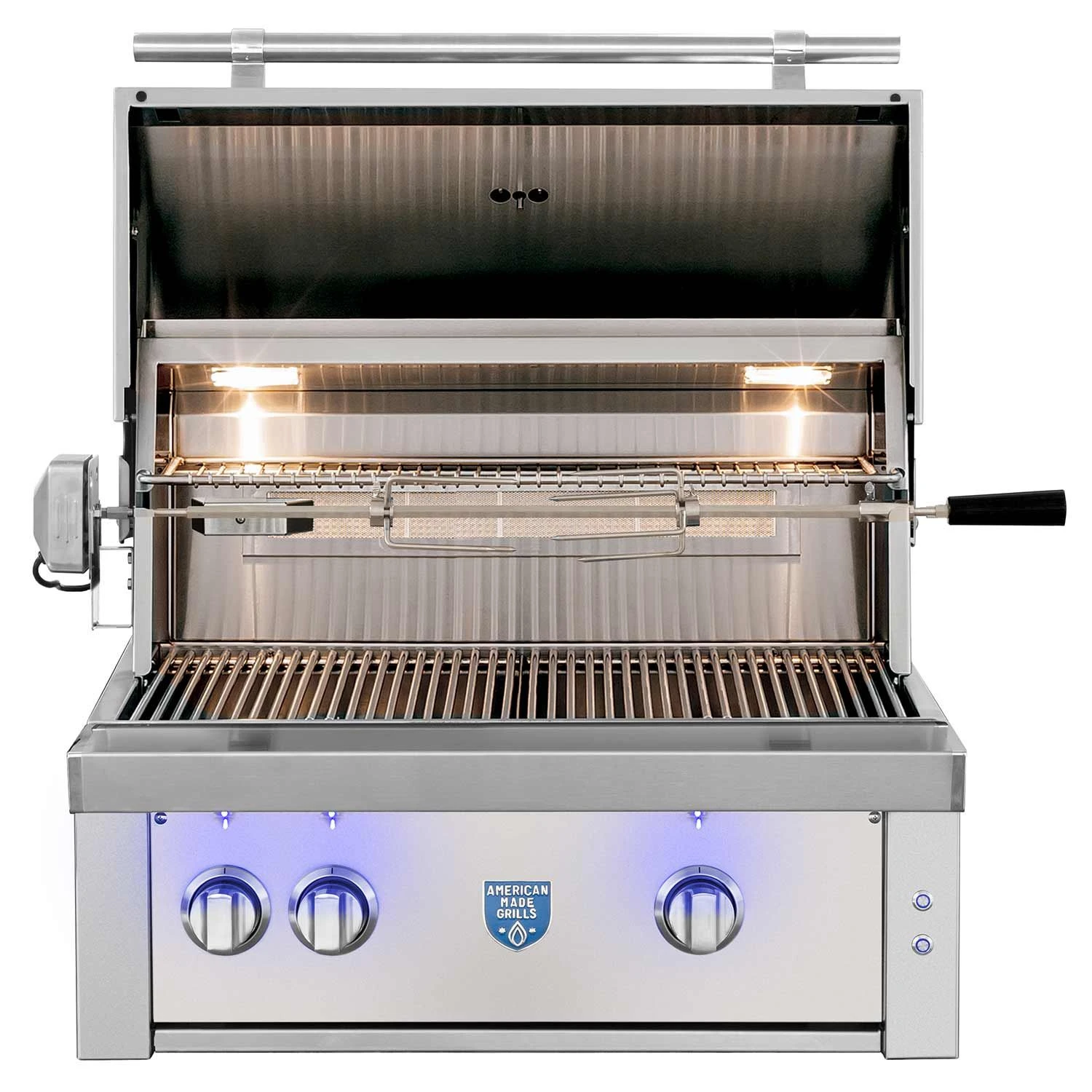American Made Grills AMG-EST30 Estate 30-Inch Built-In Gas Grill With Infrared Searing Burner And Rotisserie Kit 2 American Made Grills AMG-EST30 Estate 30-Inch Built-In Gas Grill With Infrared Searing Burner And Rotisserie Kit - Image 2