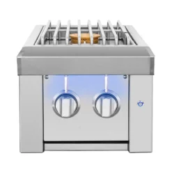 American Made Grills AMG-ESTSB2 Estate Built-In Double Side Burner With LED Lights -Kitchen Grill Shop estsb2 a 04 21 1