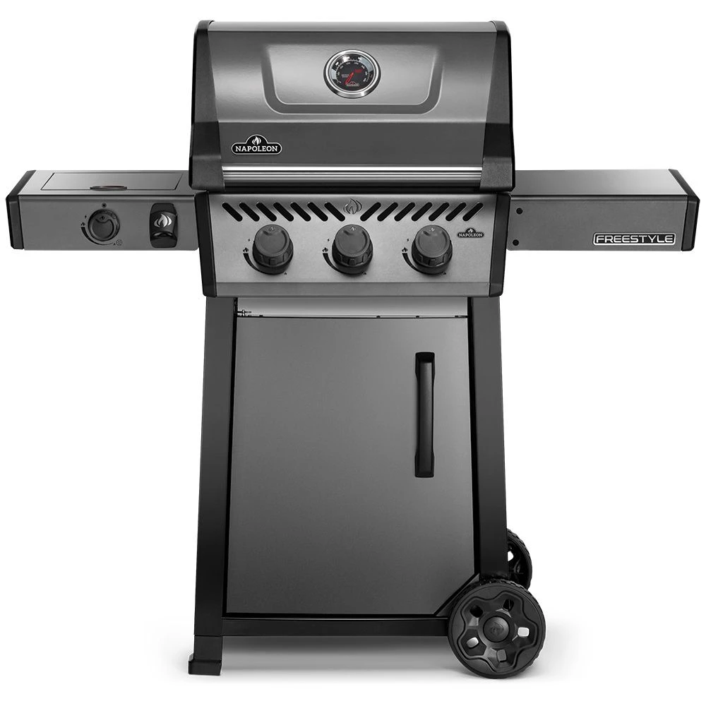 Napoleon F365DSBPGT-ECP Freestyle 365 Gas Grill On Cart With Side Range Burner, Propane 1 Napoleon F365DSBPGT-ECP Freestyle 365 Gas Grill On Cart With Side Range Burner, Propane