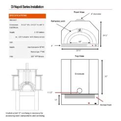 HPC Fire FDP-DINAPOLI/RTF-EI Di Napoli Dual Fuel Wood & Gas Built-In Pizza Oven With DIY Enclosure -Kitchen Grill Shop fdp dinapoli specs a 04 21