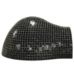 HPC Fire FDP-VILLA-EI Villa Dual Fuel Wood & Gas Built-In Glass Tile Pizza Oven -Kitchen Grill Shop fdp onyx a 04 21 1