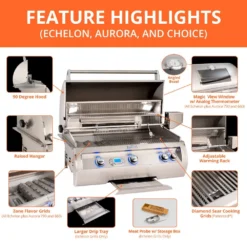 Fire Magic A660s Aurora Gas Grill On Cart With Single Side Burner -Kitchen Grill Shop fm feature highlights a 01 20