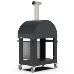 Alfa 2 Pizze 38-Inch Ardesia Gray Gas Pizza Oven On Black Cart -Kitchen Grill Shop fxcl 2p ggra u bf 2p ner c 05 23