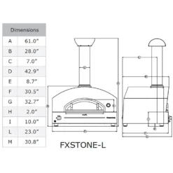 Alfa Stone Medium 40-Inch Countertop Gas Pizza Oven -Kitchen Grill Shop fxstone l specs 03 20