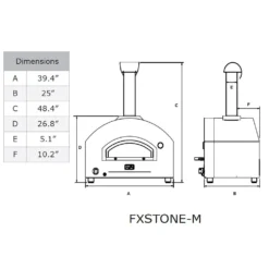 Alfa Stone Medium 40-Inch Countertop Gas Pizza Oven -Kitchen Grill Shop fxstone m specs 03 20