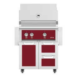 Hestan GBR30 Double Drawer And Door Freestanding Gas Grill, 30-Inch