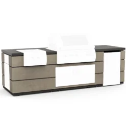 Fire Magic 115-Inch Outdoor Kitchen Island With Grill, Power Burner, Refrigerator And Component Cut-Outs