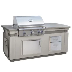 American Outdoor Grill L-Series Outdoor Kitchen Island With 30NBL Built-In Grill, Natural Gas