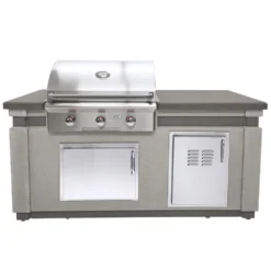 American Outdoor Grill T-Series Outdoor Kitchen Island With 30NBT-00SP Built-In Grill, Natural Gas
