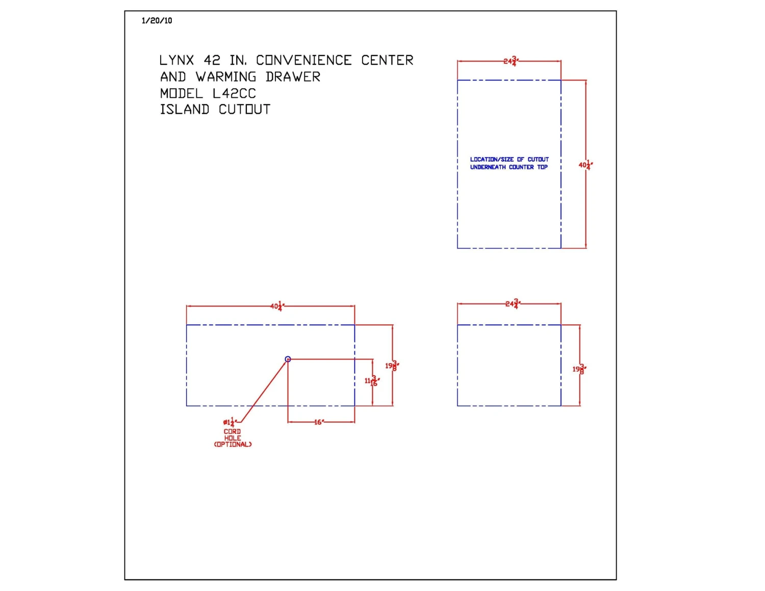 Lynx L42CC-1 Warming Drawer, Storage Drawer And LP Tank Storage Combo, 41.75x21-Inch 3 Lynx L42CC-1 Warming Drawer, Storage Drawer And LP Tank Storage Combo, 41.75x21-Inch - Image 3