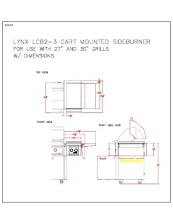 Lynx LCB2-3 Freestanding Cart Mounted Double Side Burner 9 Lynx LCB2-3 Freestanding Cart Mounted Double Side Burner -Kitchen Grill Shop lcb2 3 specs b scaled