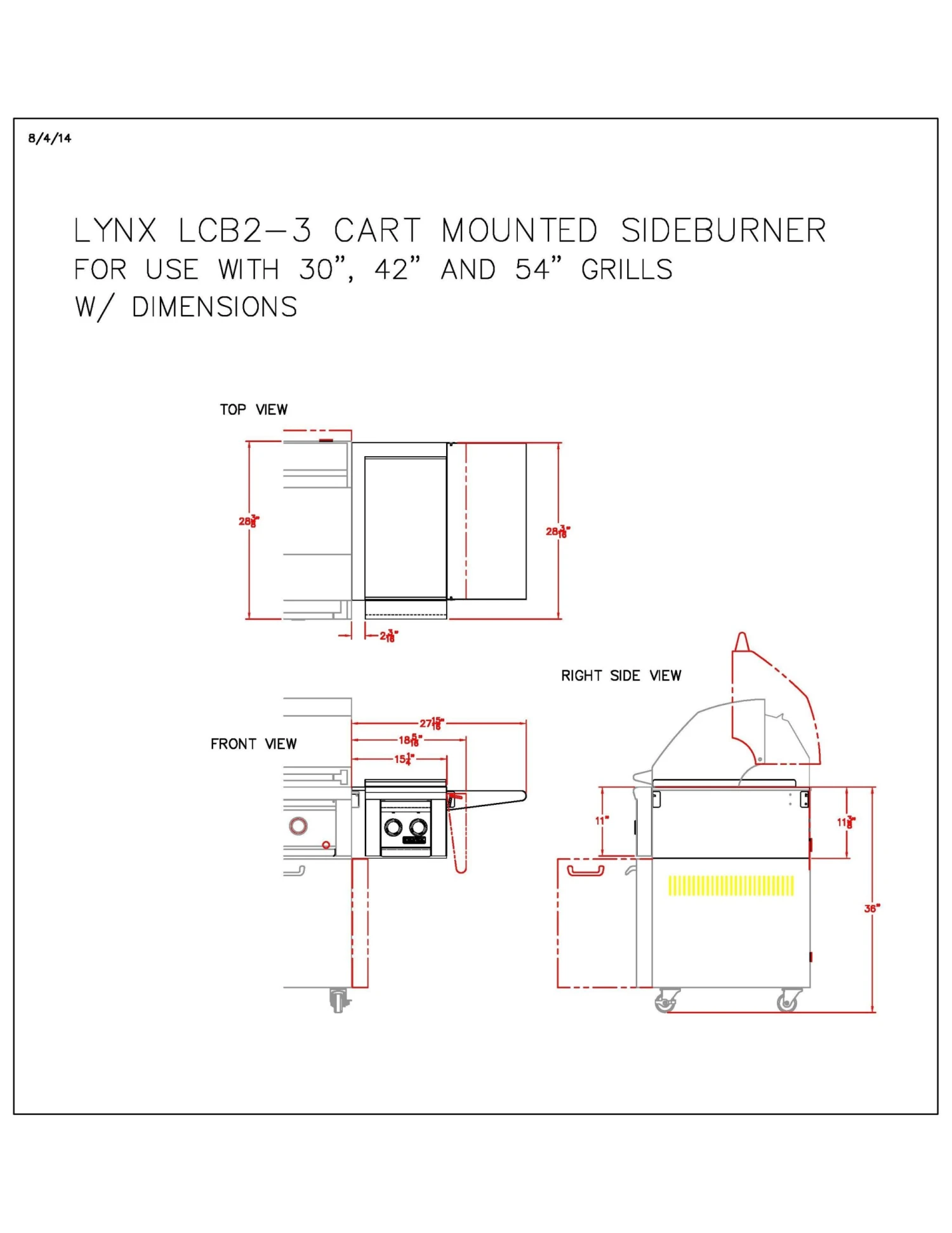 Lynx LCB2-3 Freestanding Cart Mounted Double Side Burner 3 Lynx LCB2-3 Freestanding Cart Mounted Double Side Burner - Image 3