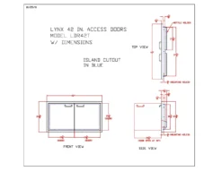 Lynx LDR42T Professional Double Access Doors, 42x23.375-Inch -Kitchen Grill Shop ldr42t specs scaled
