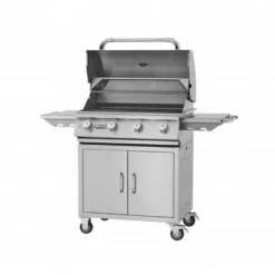 Bull BG-8700x Lonestar Select 30-Inch Grill On Cart -Kitchen Grill Shop lonestar cart angle open