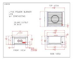 Lynx LPB 20-Inch Built-In Power Burner, 20-Inch -Kitchen Grill Shop lpb specs 1 scaled