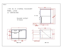 Lynx LSA36 Professional Access Door And Double Drawer Combo, 36x23-Inch -Kitchen Grill Shop lsa36 specs scaled