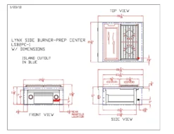 Lynx LSB2PC-1 Built-In Double Side Burner With Cutting Board And Drawer, Inch 8 Lynx LSB2PC-1 Built-In Double Side Burner With Cutting Board And Drawer, Inch -Kitchen Grill Shop lsb2pc 1 specs scaled