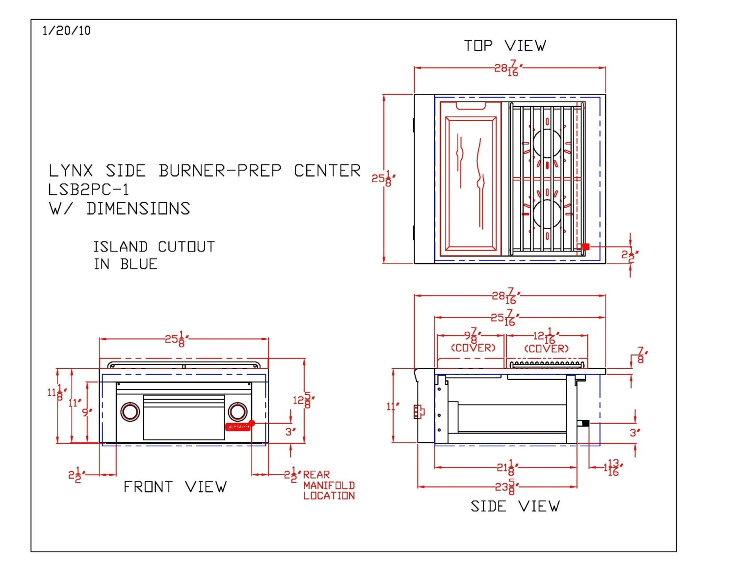 Lynx LSB2PC-1 Built-In Double Side Burner With Cutting Board And Drawer, Inch 3 Lynx LSB2PC-1 Built-In Double Side Burner With Cutting Board And Drawer, Inch - Image 3
