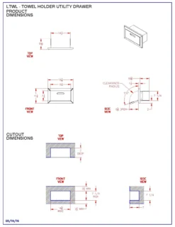 Lynx LTWL Paper Towel Drawer, 16.325x10-Inch 5 Lynx LTWL Paper Towel Drawer, 16.325x10-Inch -Kitchen Grill Shop ltwl specs
