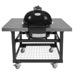 Primo CJRH Junior Oval Ceramic Charcoal Kamado Grill On Cart