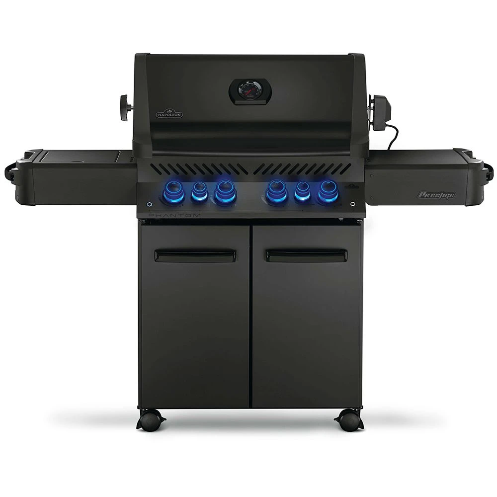 Napoleon P500RSIBK-3-PHM Phantom Prestige 500 Gas Grill On Cart With Infrared Side And Rear Burners 1 Napoleon P500RSIBK-3-PHM Phantom Prestige 500 Gas Grill On Cart With Infrared Side And Rear Burners