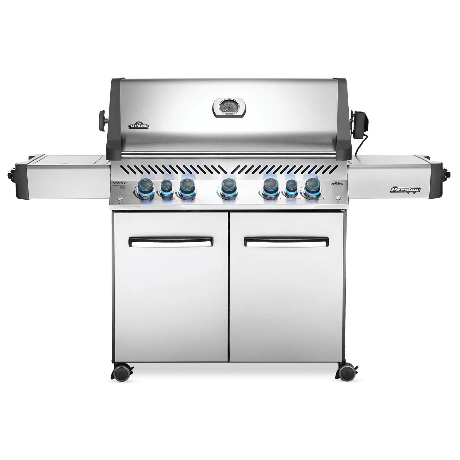 Napoleon P665RSIB Prestige 665 Gas Grill On Cart With Rotisserie And Side Burner, 37-Inches 1 Napoleon P665RSIB Prestige 665 Gas Grill On Cart With Rotisserie And Side Burner, 37-Inches