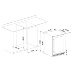 Modern Home Products PFFRIG24 Stainless Steel Outdoor-Rated Refrigerator, 24-Inch -Kitchen Grill Shop pffrig24 ls d 06 21