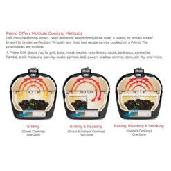 Primo CLGH Large Oval Ceramic Charcoal Kamado Grill Head -Kitchen Grill Shop primo feature split 1 5