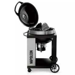 Napoleon PRO22K-CART-2 Rodeo Pro Charcoal Kettle Grill On Cart -Kitchen Grill Shop pro22k cart 2 d 07 20