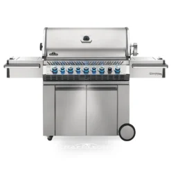 Napoleon PRO665RSIBSS-3 Prestige PRO 665 Gas Grill On Cart With Rotisserie And Side Burner, 36-Inches