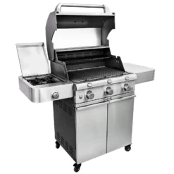 Saber R50CC0317 3-Burner Deluxe Freestanding Cast Infrared Grill With Side Burner, 32-Inches -Kitchen Grill Shop r50cc0317 d 02 20