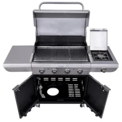 Saber R52SC0421 4-Burner Select Freestanding Infrared Grill With Side Burner, 40-Inches -Kitchen Grill Shop r52sc0421 d 05 21