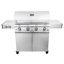 Saber R67SC0017 4-Burner Deluxe Freestanding Infrared Grill With Side Burner, 40-Inches