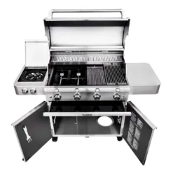 Saber R67SC0017 4-Burner Deluxe Freestanding Infrared Grill With Side Burner, 40-Inches -Kitchen Grill Shop r67sc0017 e 02 20