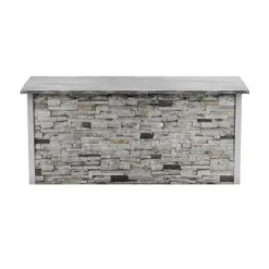 Coyote Ready-To-Assemble 8-Foot Outdoor Kitchen Island With 24-Inch Refrigerator (RTAC-B8-FR) -Kitchen Grill Shop rtac b8 fr sg c1bir24 r d 06 22